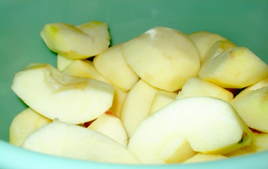 Quartered and Cored Apples